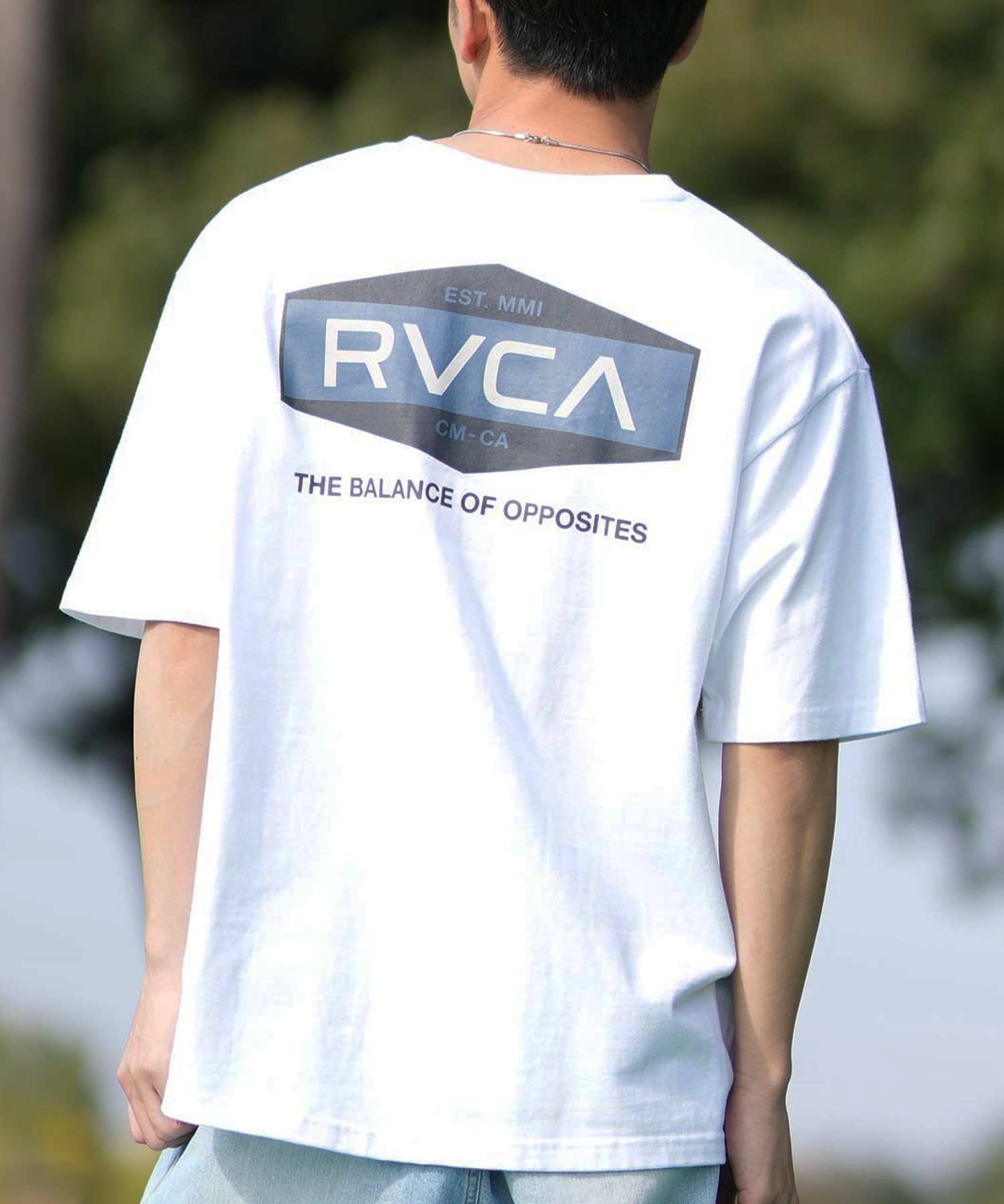 RVCA ルーカ 半袖 Tシャツ メンズ バックプリント BF041-252(WHT-S)