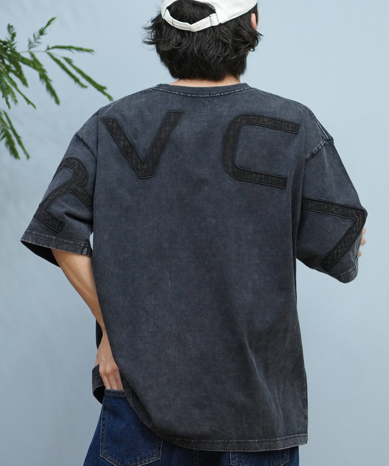 RVCA ルーカ 半袖 Tシャツ メンズ バックプリント ブランドロゴ オーバーサイズ BF041-P22(BSB-S)