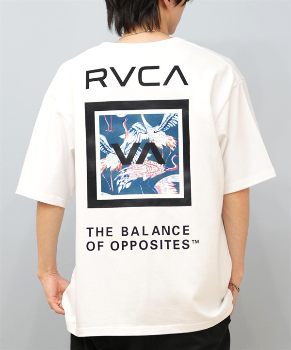 RVCA ルーカ 半袖 Tシャツ メンズ バックプリント オーバーサイズ ボックスロゴ BOX SS BF04A-200