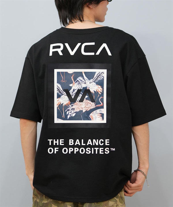 RVCA ルーカ 半袖 Tシャツ メンズ バックプリント オーバーサイズ ボックスロゴ BOX SS BF04A-200