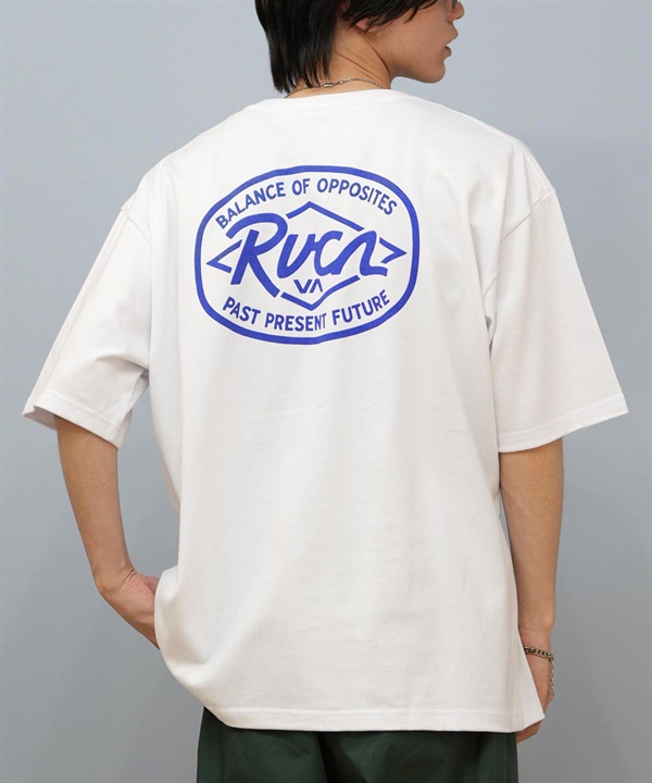 RVCA ルーカ 半袖 Tシャツ メンズ バックプリント オーバーサイズ オーバルロゴ RANCH SEA SS BF04A-201