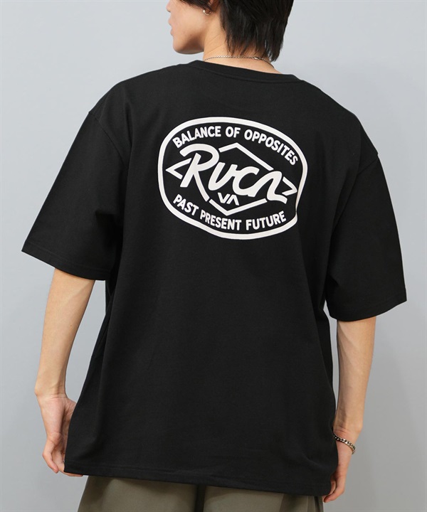 RVCA ルーカ 半袖 Tシャツ メンズ バックプリント オーバーサイズ オーバルロゴ RANCH SEA SS BF04A-201