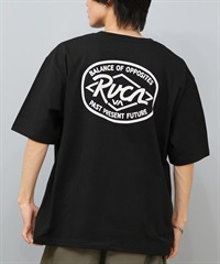 RVCA ルーカ 半袖 Tシャツ メンズ バックプリント オーバーサイズ オーバルロゴ RANCH SEA SS BF04A-201