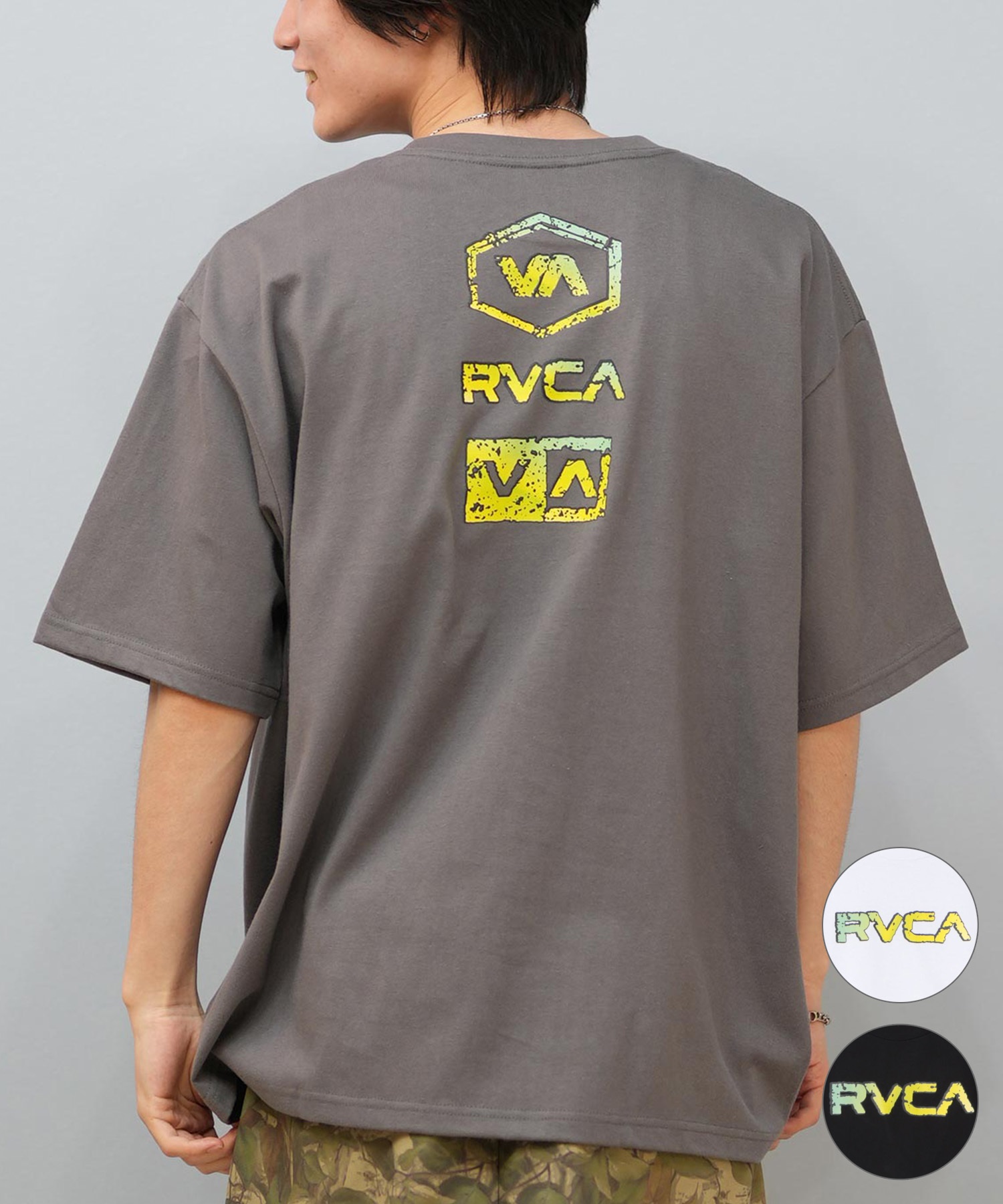 RVCA ルーカ 半袖 Tシャツ メンズ バックプリント オーバーサイズ ロゴ