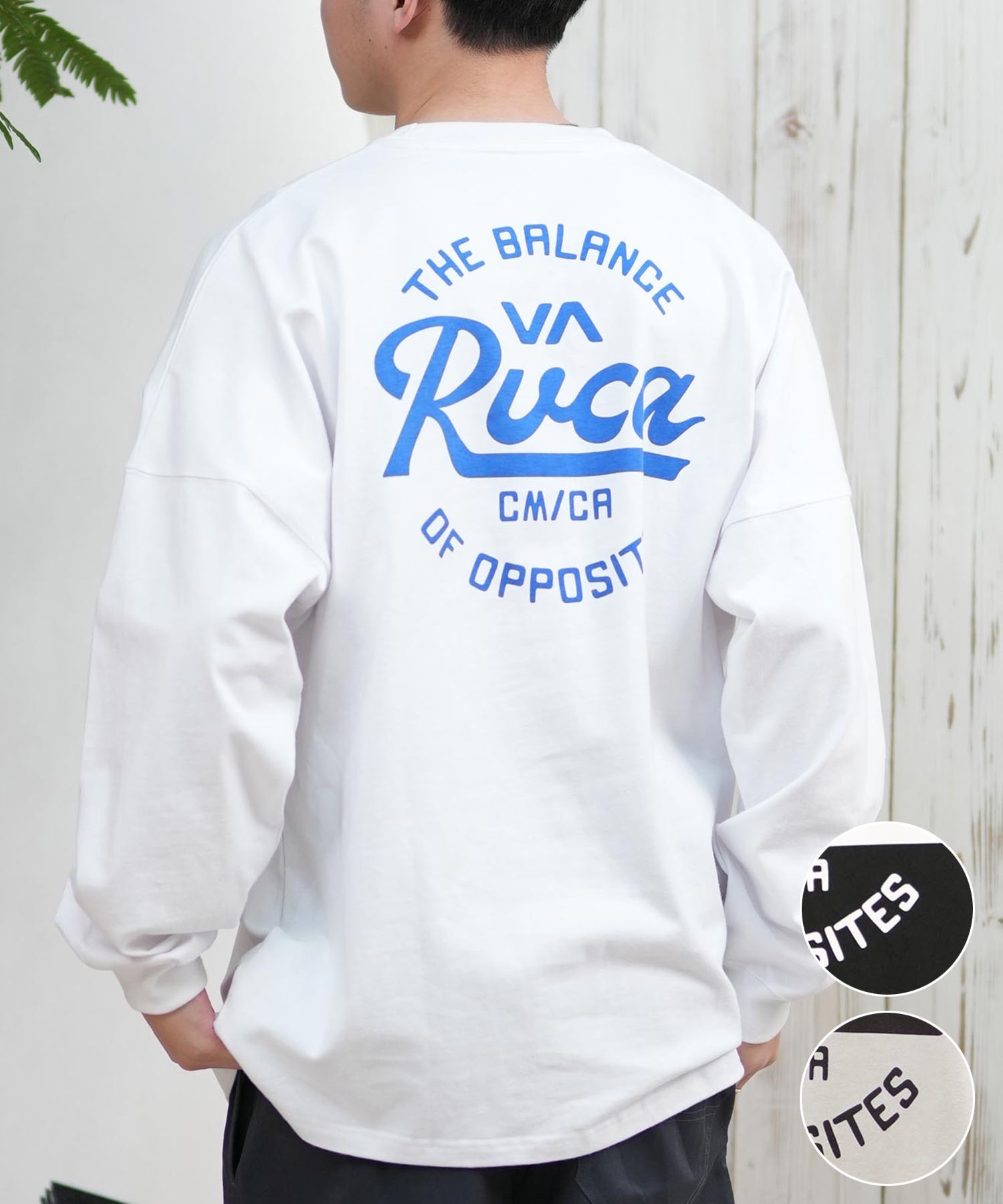 RVCA ルーカ 長袖 Tシャツ メンズ バックプリント ラウンドロゴ オーバーサイズ ユニセックス BF041-152(BLK-S)