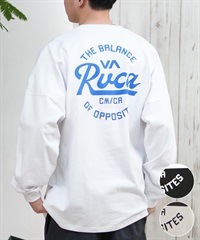 RVCA ルーカ 長袖 Tシャツ メンズ バックプリント ラウンドロゴ オーバーサイズ ユニセックス BF041-152(BLK-S)