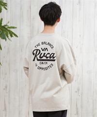 RVCA ルーカ 長袖 Tシャツ メンズ バックプリント ラウンドロゴ オーバーサイズ ユニセックス BF041-152(LGK-S)