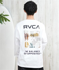 RVCA ルーカ 長袖 Tシャツ メンズ バックプリント ボックスロゴ オーバーサイズ ユニセックス ムラサキスポーツ限定 BF041-158(WHT-S)