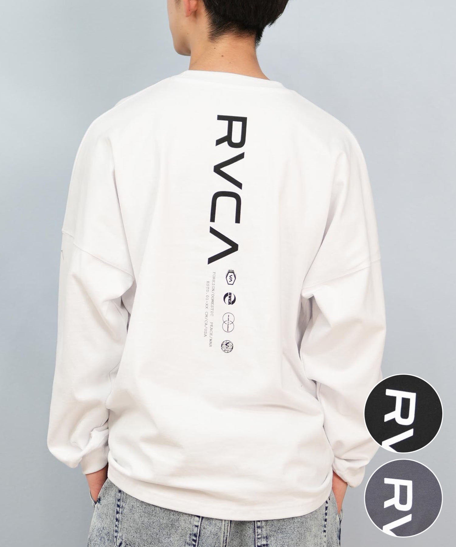 【RC25SS356】RVCA メンズクルーネックロングTシャツ BF041876 RVCA ルーカ 長袖 Tシャツ メンズ バックプリント ユニセックス
