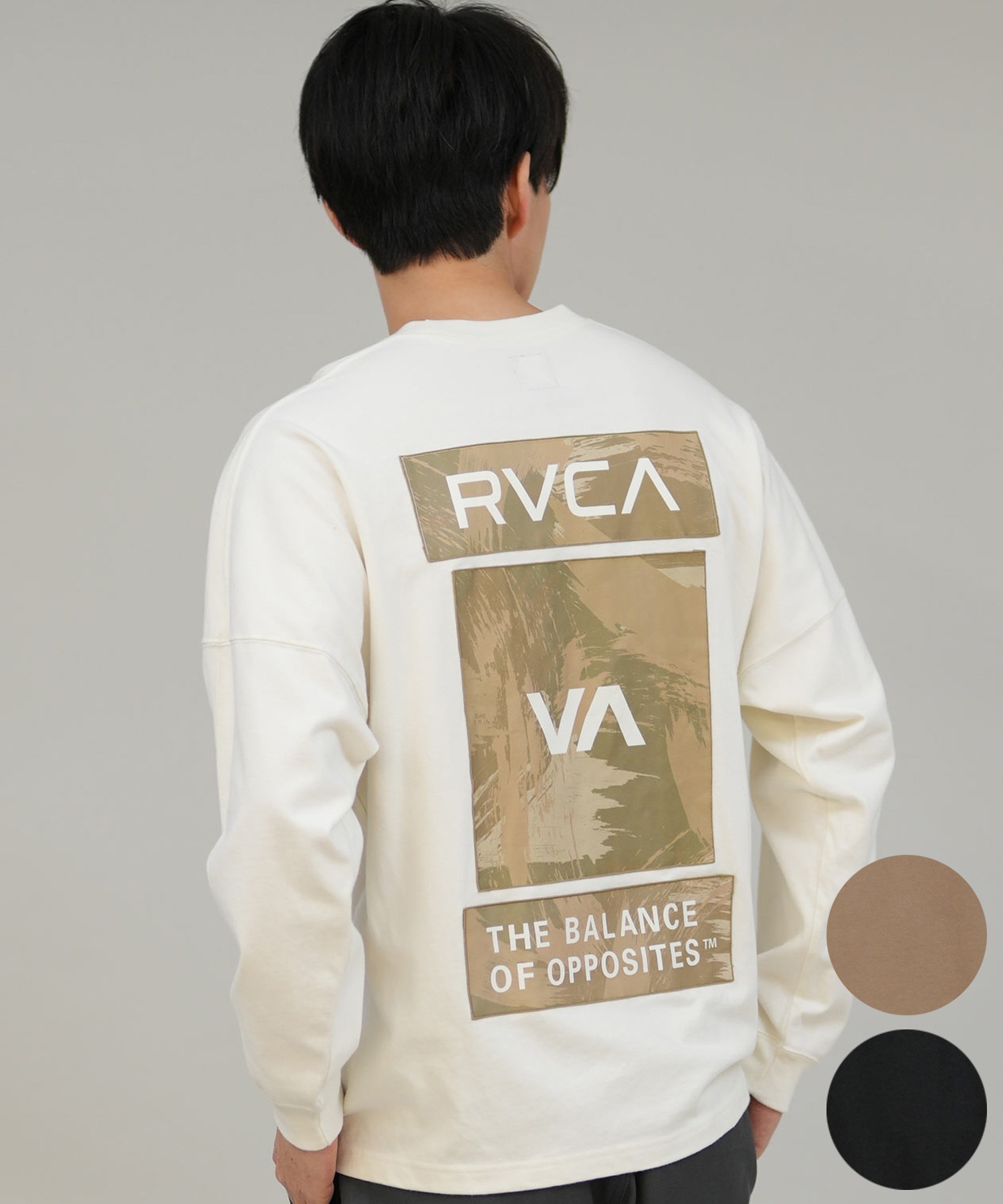 RVCA ルーカ 長袖 Tシャツ ロンT メンズ バックプリント 3BOX LT ロン