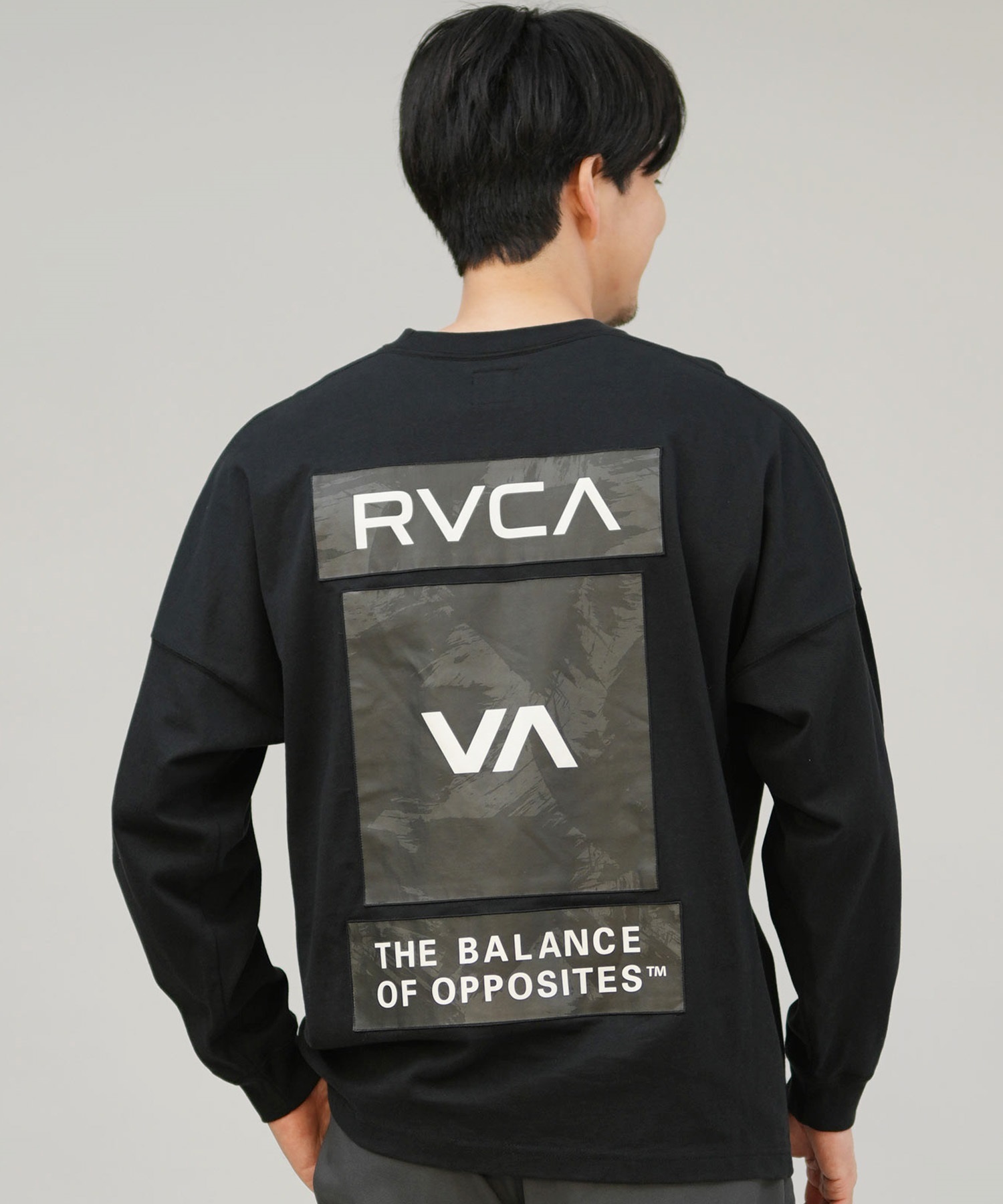 RVCA ルーカ 長袖 Tシャツ ロンT メンズ バックプリント 3BOX LT ロン