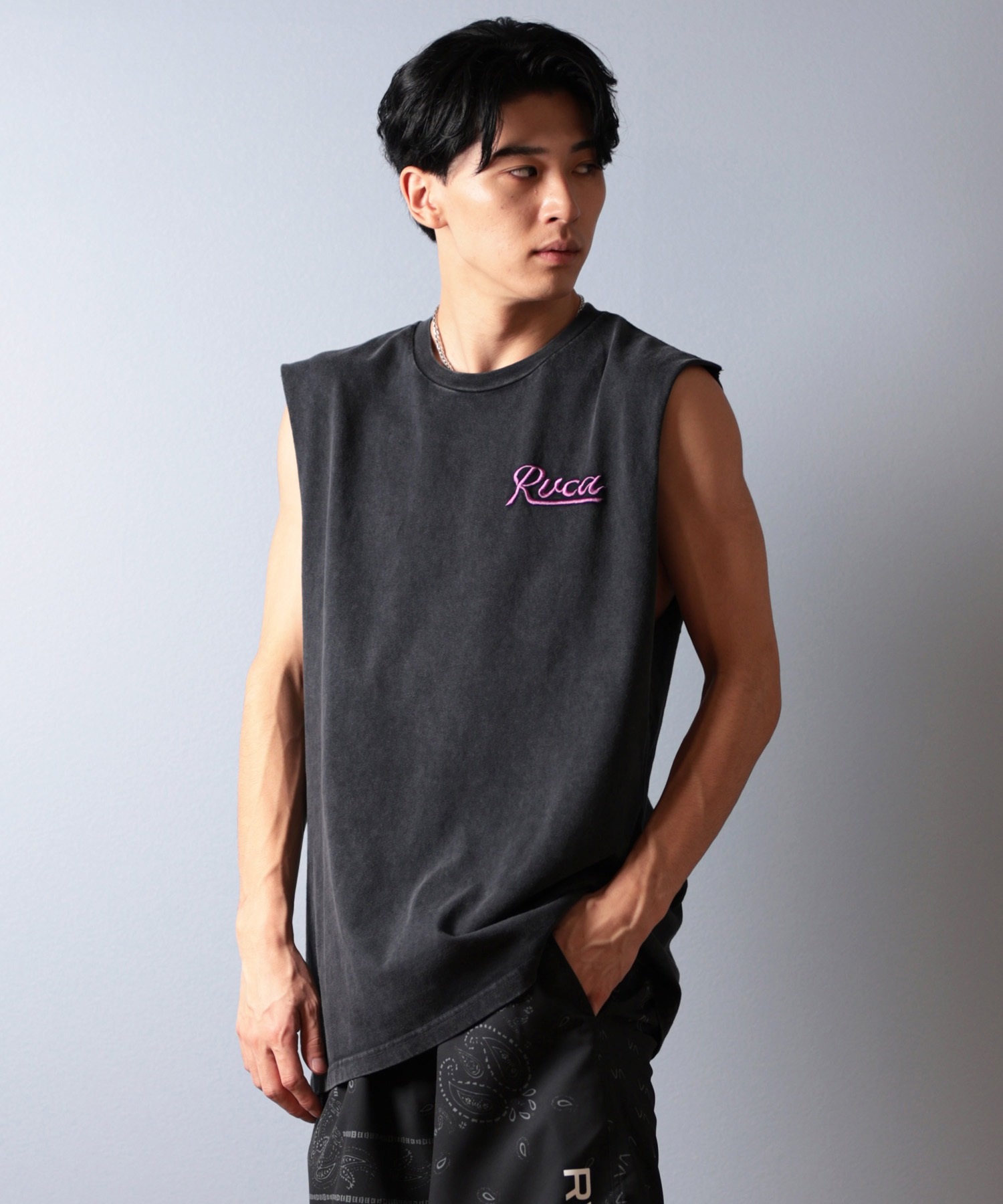 RVCA ルーカ タンクトップ メンズ バックプリント BF041-P36(KVCY-S)