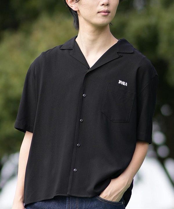 RVCA ルーカ 半袖 シャツ メンズ ワンポイント BF041-180
