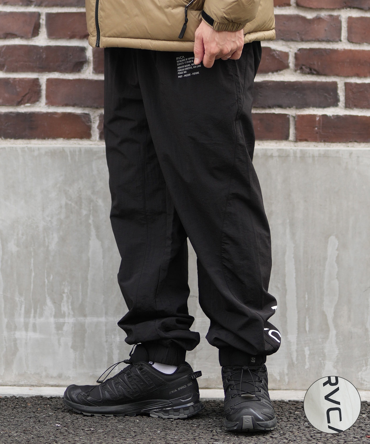 RVCA ルーカ ロングパンツ メンズ ジョガーパンツ 撥水 防風 MIL NYLON PT セットアップ対応 BF042-705(BLK-M)