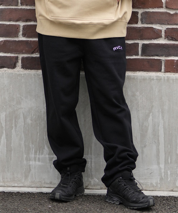 RVCA ルーカ スウェットパンツ ロングパンツ メンズ ウエストゴム ロゴ BACK SIDE ARCH RVCA PT BF042-P70