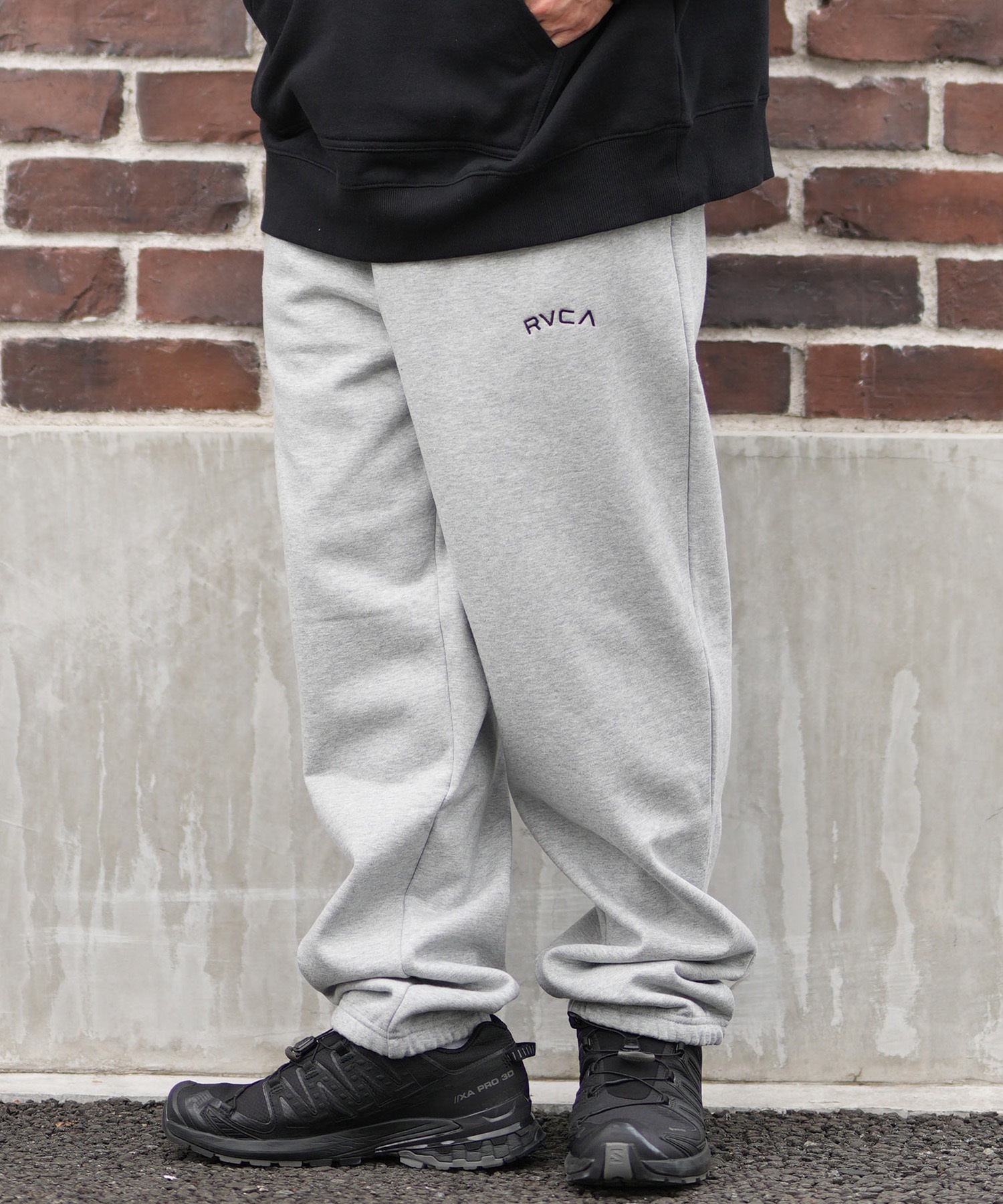 RVCA ルーカ スウェットパンツ ロングパンツ メンズ ウエストゴム ロゴ BACK SIDE ARCH RVCA PT BF042-P70(HGR-M)