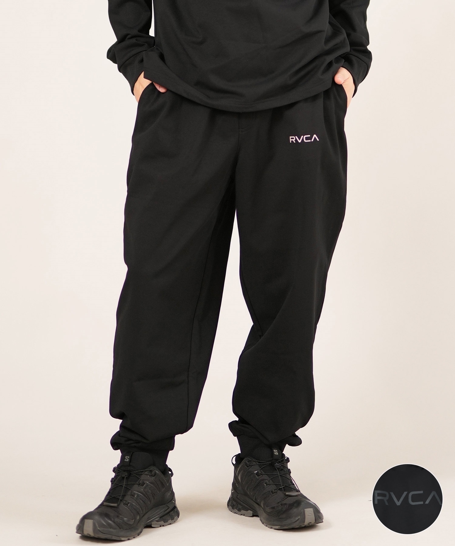 RVCA ルーカ ロングパンツ ロンパン メンズ スウェットパンツ ロゴ ワンポイント 裏毛 セットアップ対応 BF042-P71(BLB-S)