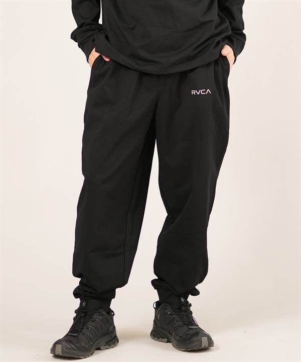 RVCA ルーカ ロングパンツ ロンパン メンズ スウェットパンツ ロゴ ワンポイント 裏毛 セットアップ対応 BF042-P71
