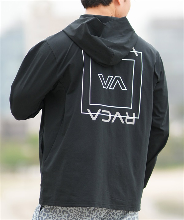 RVCA ルーカ 水着 ラッシュガード ジップアップ パーカー メンズ 長袖 バックプリント 水陸両用 UVカット 吸水速乾 BF041-P85