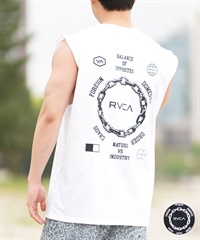 RVCA ルーカ 水着 ラッシュガード タンクトップ メンズ バックプリント 水陸両用 UVカット 吸水速乾 耐塩素 BF04A-853(BLK-S)