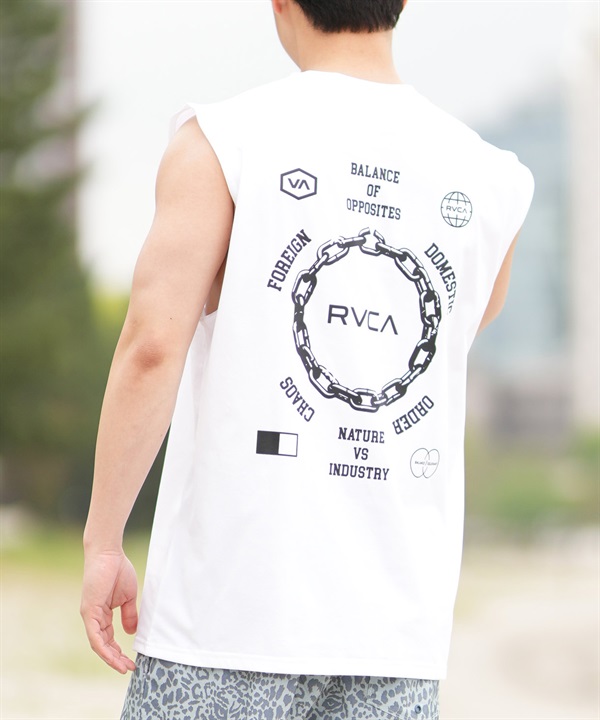RVCA ルーカ 水着 ラッシュガード タンクトップ メンズ バックプリント 水陸両用 UVカット 吸水速乾 耐塩素 BF04A-853