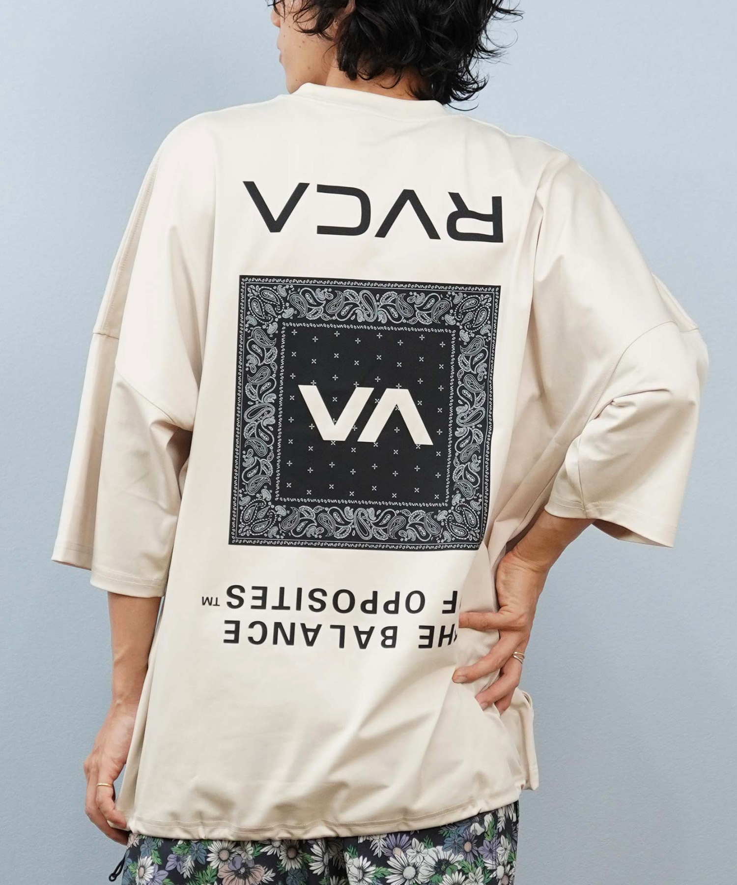 RVCA ルーカ 水着 ラッシュガード 半袖 Tシャツ メンズ バックプリント