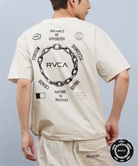 RVCA ルーカ 水着 ラッシュガード 半袖 Tシャツ メンズ 水陸両用 バックプリント セットアップ対応 BF04A-P89(BLK-S)