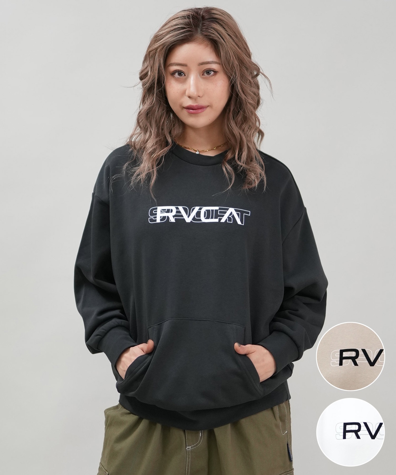 RVCA ルーカ トレーナー レディース ロゴ 薄手 ポケット セットアップ