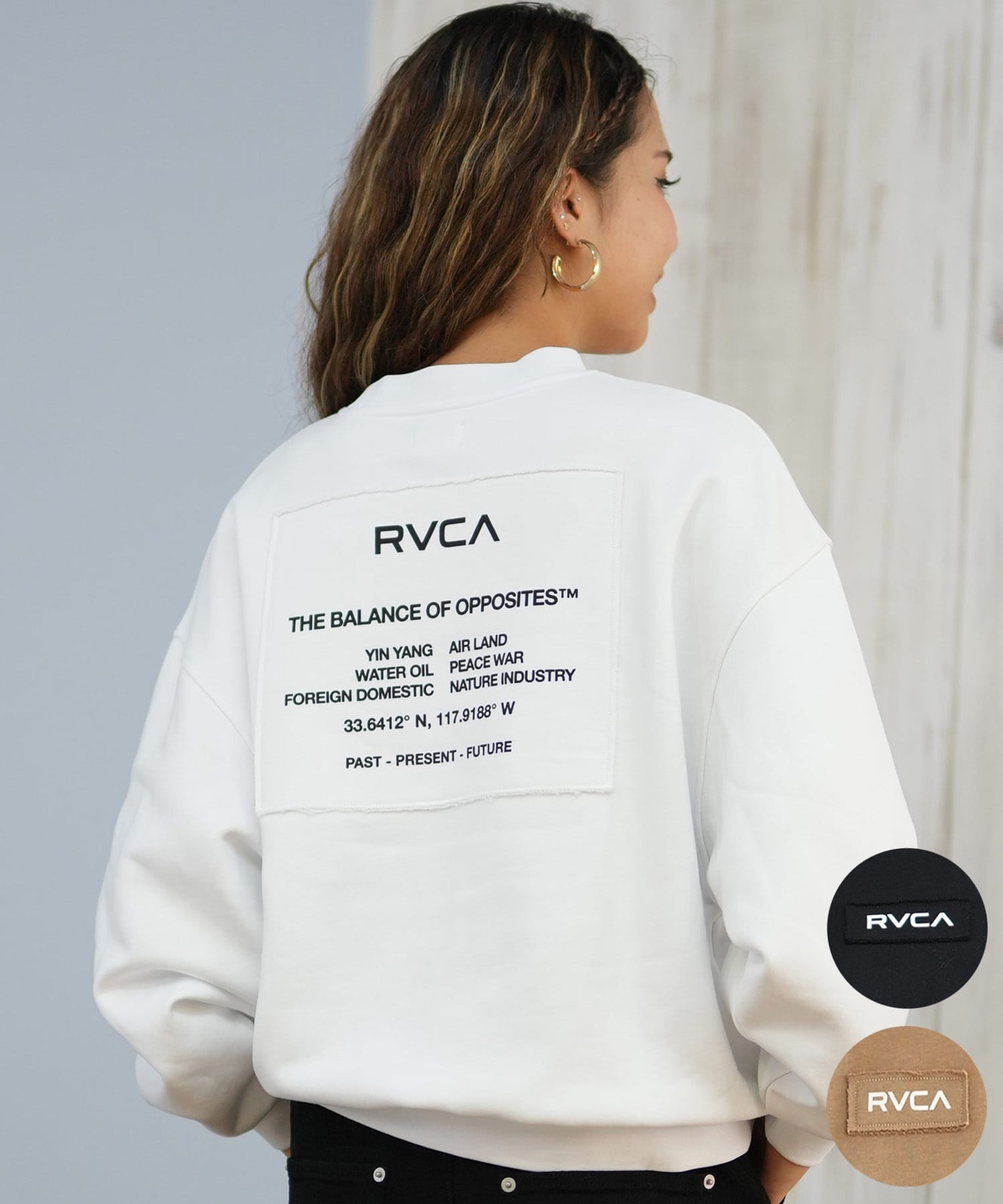 RVCA ルーカ トレーナー スウェット レディース バックプリント ロゴ