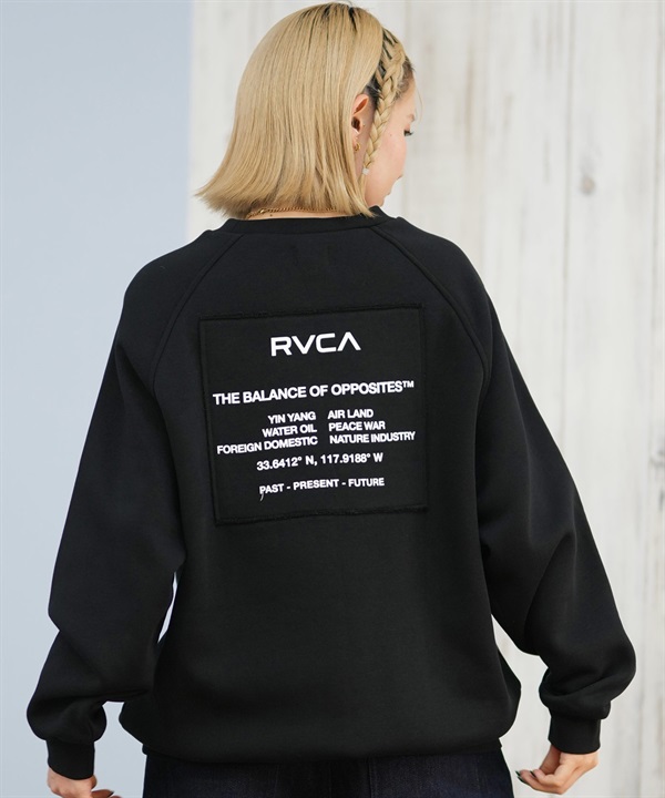RVCA ルーカ トレーナー スウェット レディース バックプリント ロゴ 裏起毛 MATCH CREW BF044-004