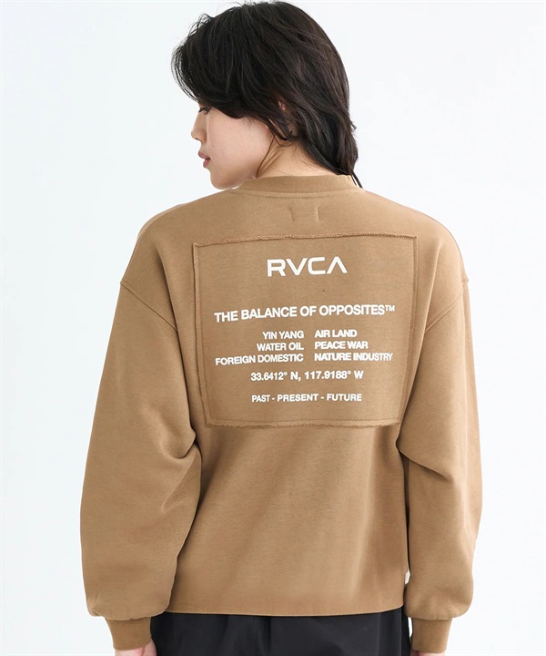 RVCA ルーカ トレーナー スウェット レディース バックプリント ロゴ 裏起毛 MATCH CREW BF044-004