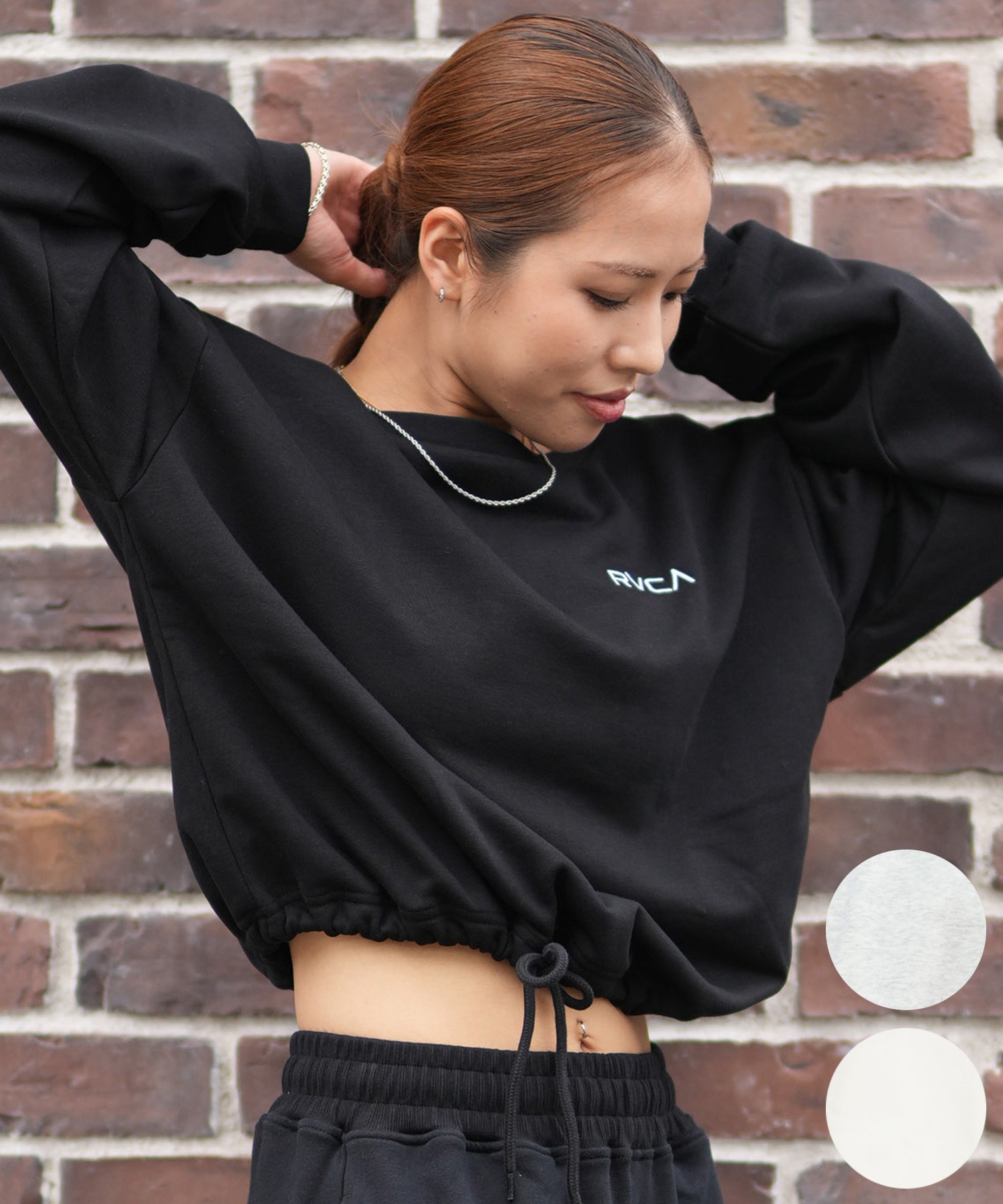 RVCA ルーカ トレーナー スウェット レディース クロップド丈 ショート