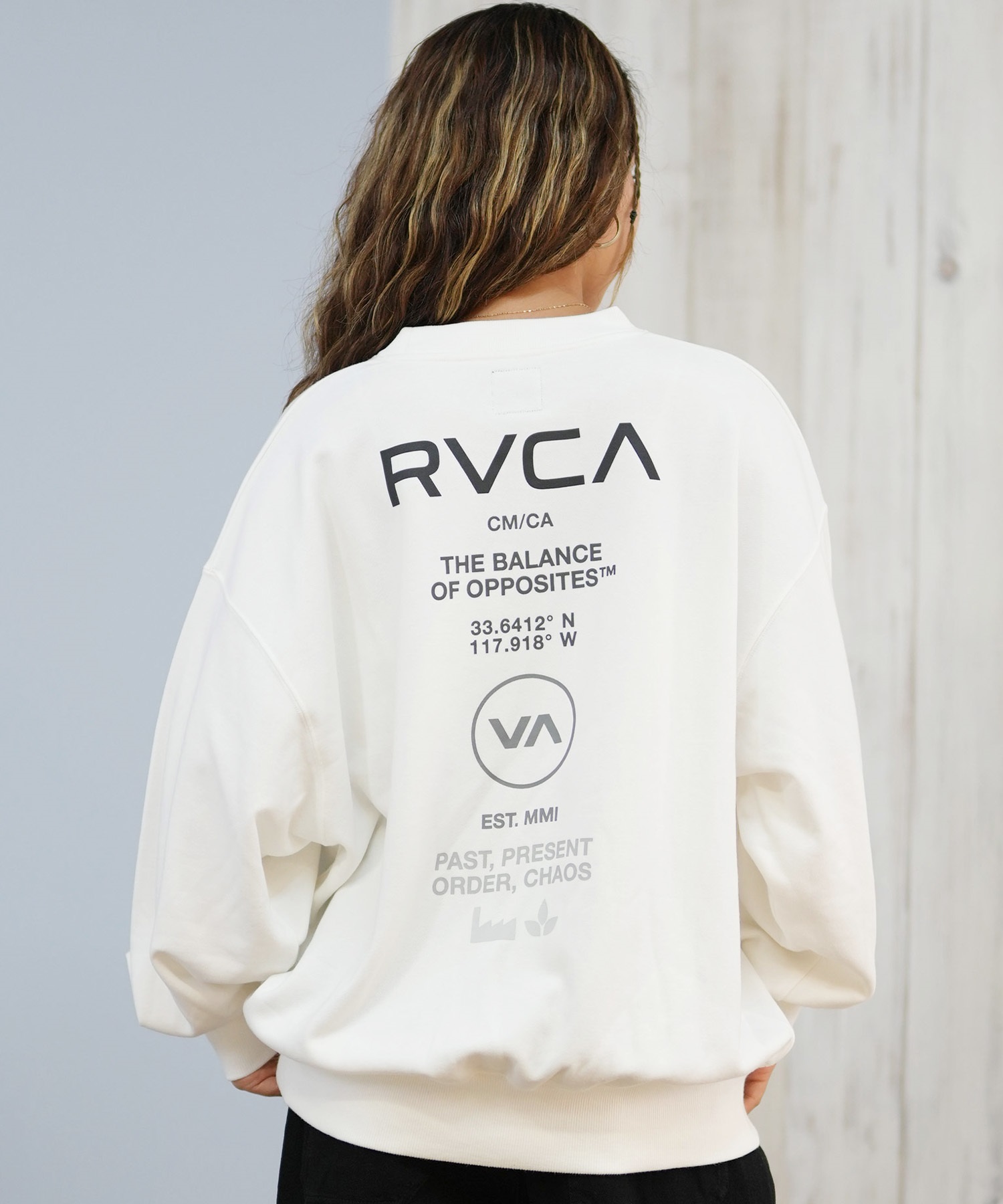 RVCA ルーカ トレーナー スウェット レディース バックプリント ロゴ