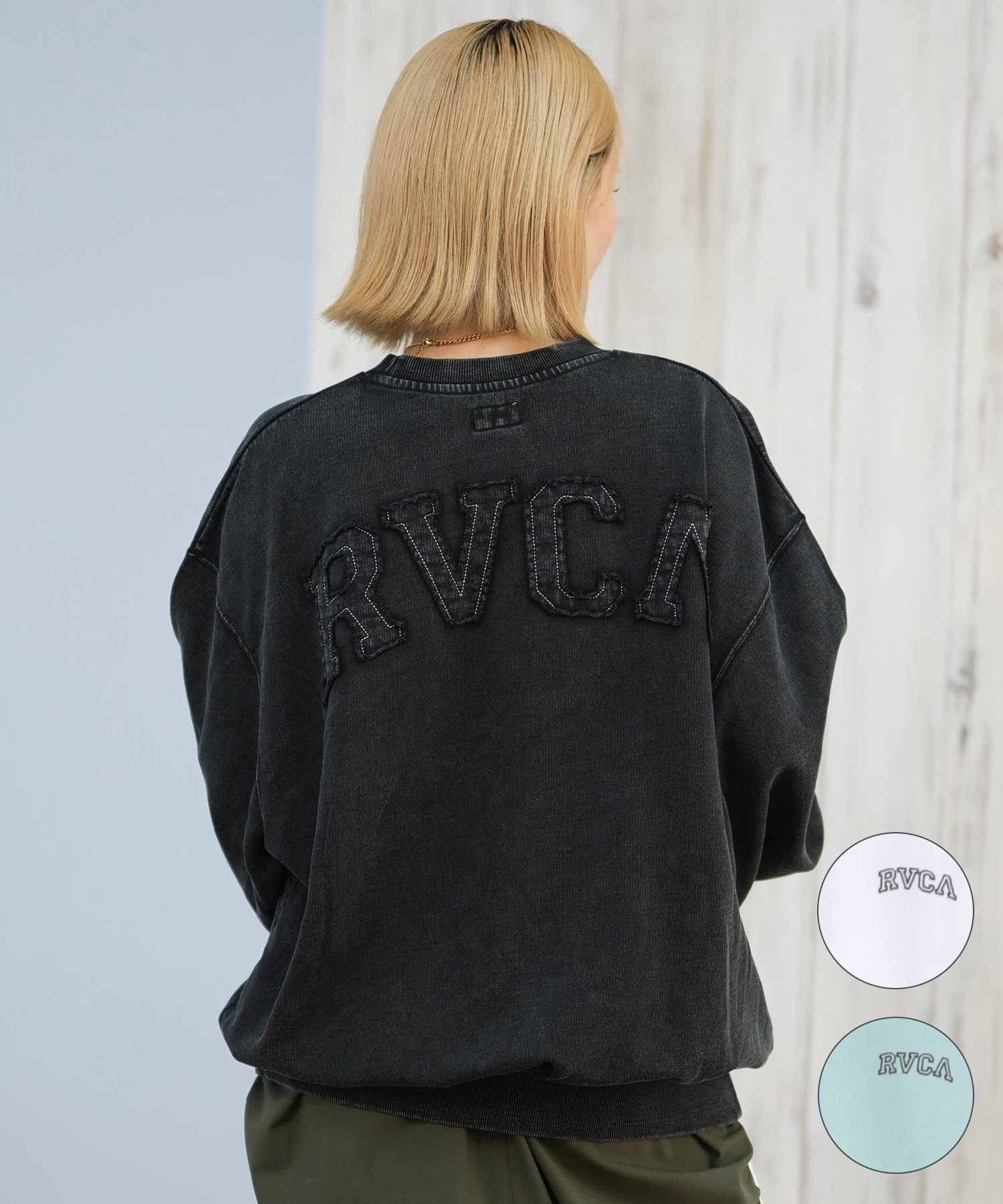 RVCA ルーカ トレーナー スウェット レディース クルーネック バック 