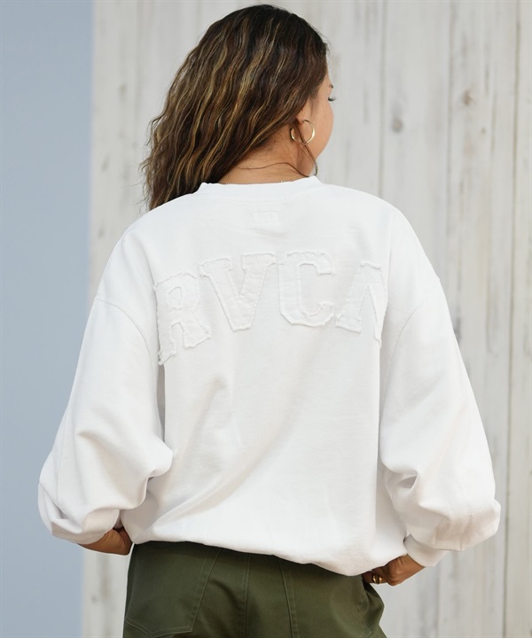 RVCA ルーカ トレーナー スウェット レディース クルーネック バックロゴ 裏毛 BACK ARCH RVCA PATCH CREW BF044-P04
