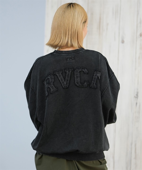 RVCA ルーカ トレーナー スウェット レディース クルーネック バックロゴ 裏毛 BACK ARCH RVCA PATCH CREW BF044-P04