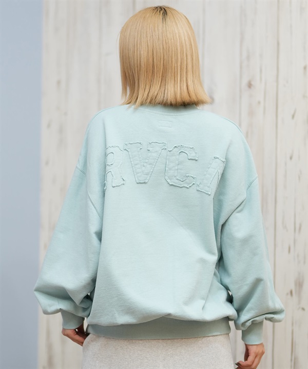 RVCA ルーカ トレーナー スウェット レディース クルーネック バックロゴ 裏毛 BACK ARCH RVCA PATCH CREW BF044-P04