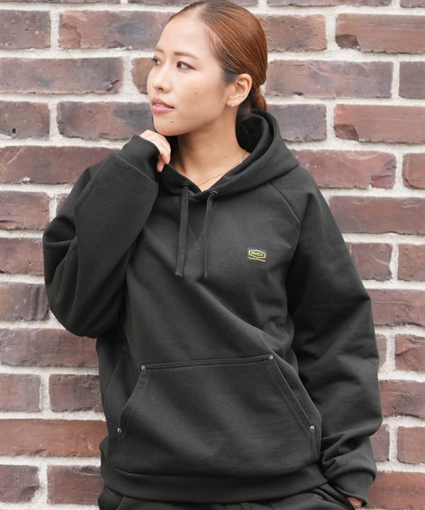 RVCA ルーカ プルオーバー パーカー レディース シンプル ロゴ 裏毛 RECESSION HOODIE BF044-009