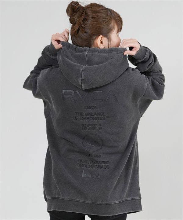 RVCA ルーカ ジップアップ パーカー レディース バックプリント ロゴ BF044-P02