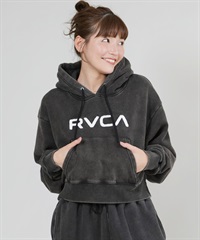 RVCA ルーカ プルオーバー パーカー レディース クロップド丈 ショート丈 ロゴ CROPPED HOODIE BF044-P03(KVCW-S)