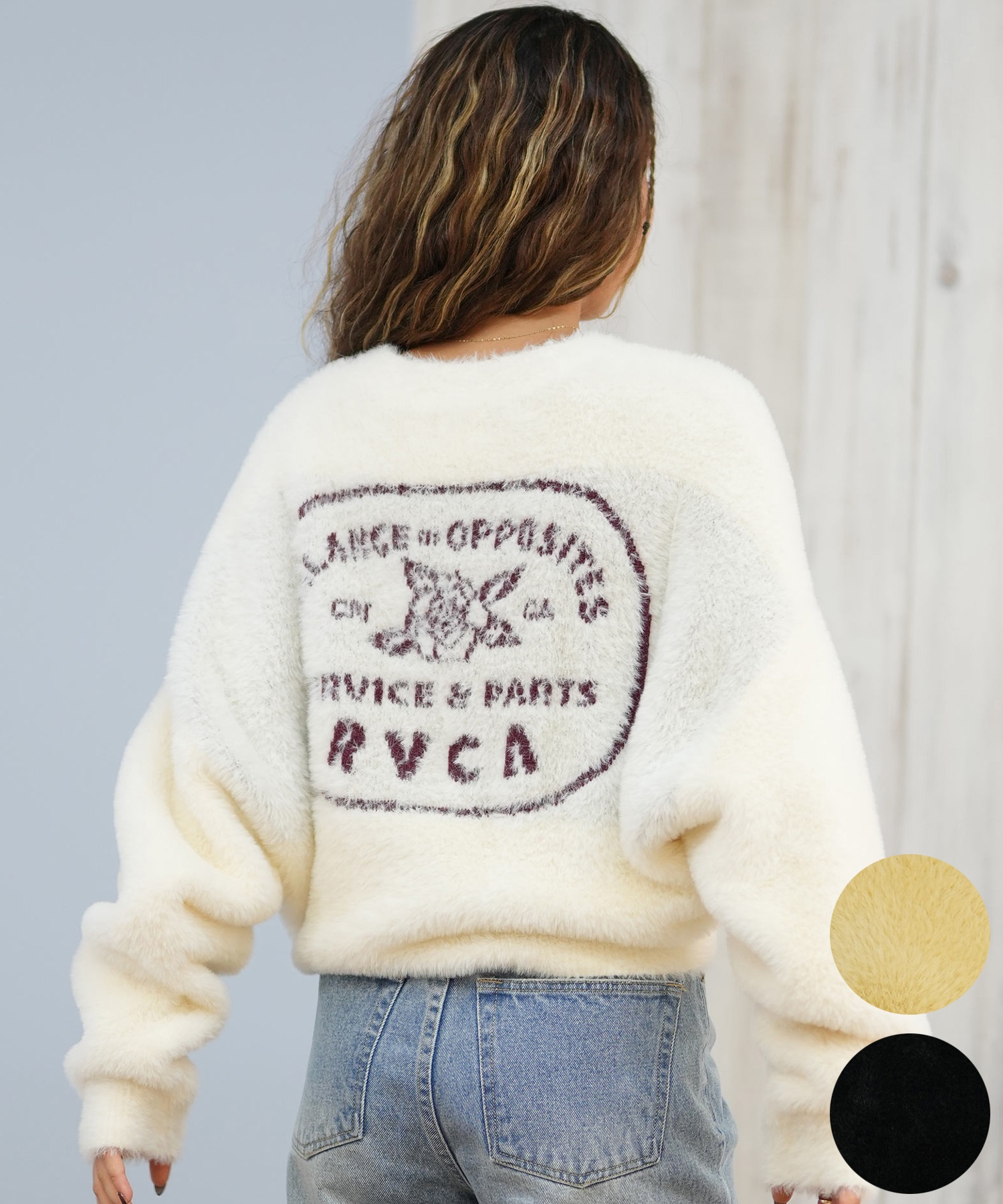 RVCA ルーカ ニット セーター レディース クロップド丈 ショート丈