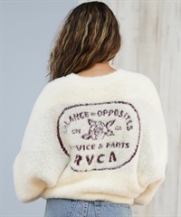 RVCA ルーカ ニット セーター レディース クロップド丈 ショート丈 ロゴ LOOSE FIT JQ KNIT BF044-652(CLO-M)