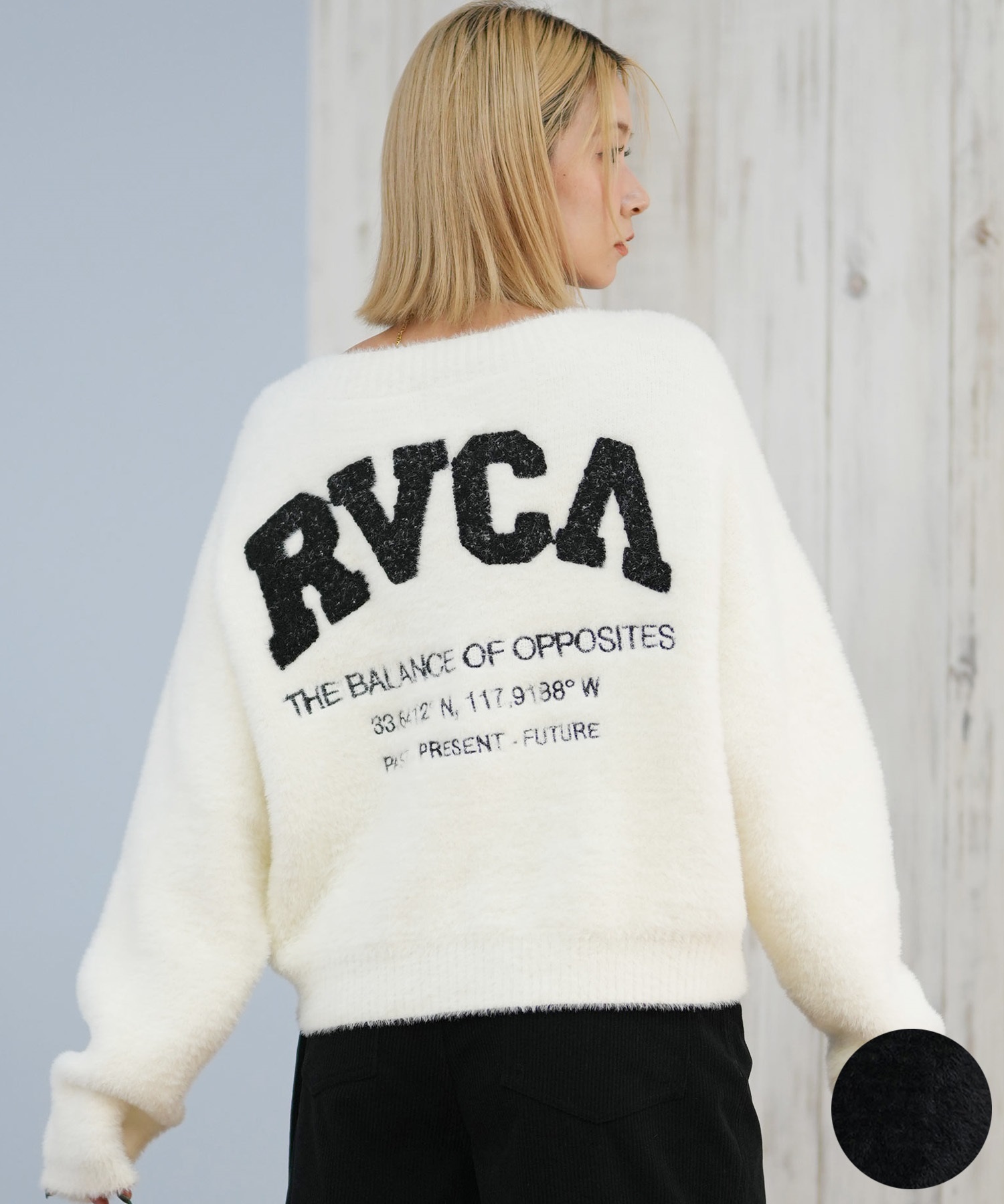 rukaページ RVCA ルーカ ニット セーター カーディガン レディース バックプリント