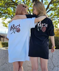 RVCA ルーカ ワンピース レディース Tシャツワンピース 半袖 バラ ロゴ