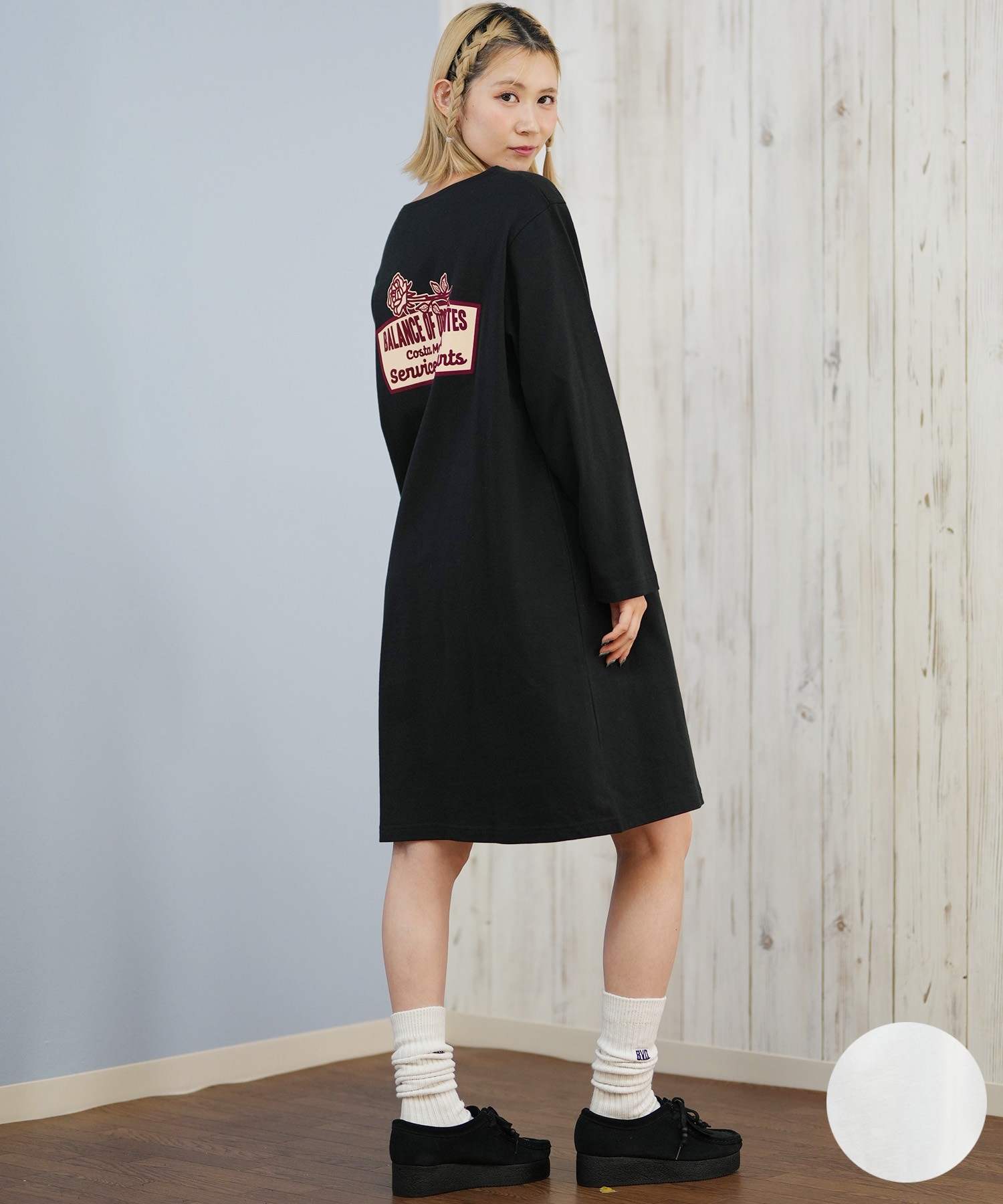 RVCA ルーカ ワンピース レディース バックプリント BF044-350