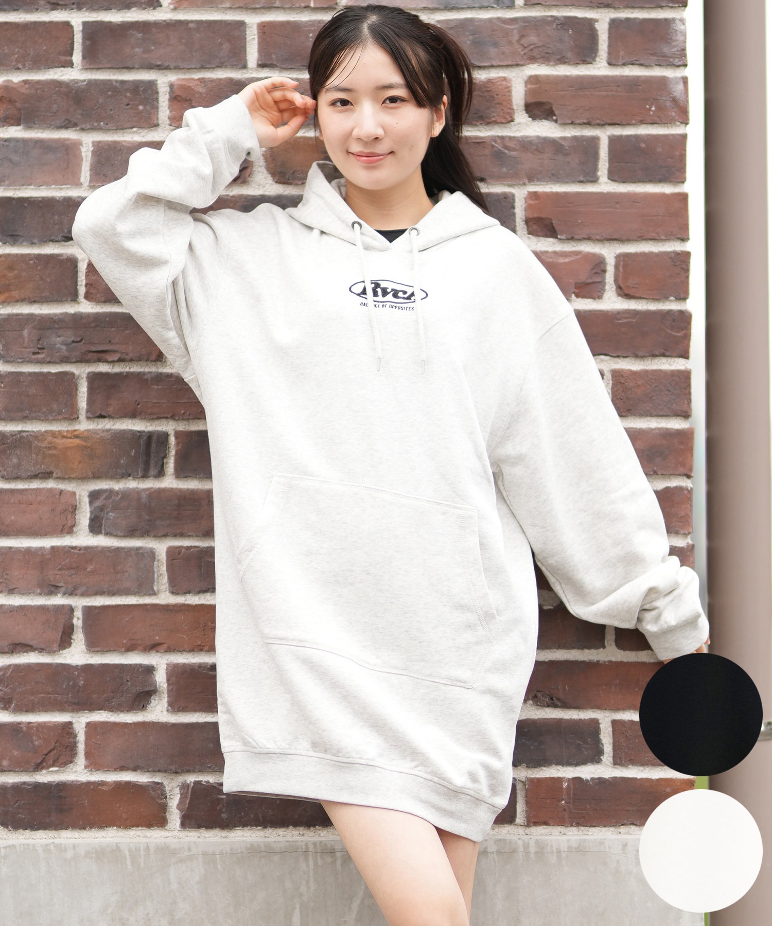 RVCA ルーカ ワンピース レディース シンプル ロゴ 裏毛 CLASSIC