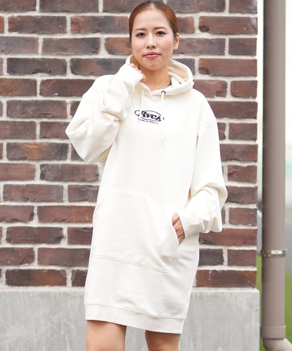 RVCA ルーカ ワンピース レディース シンプル ロゴ 裏毛 CLASSIC HOODED DRESS BF044-352