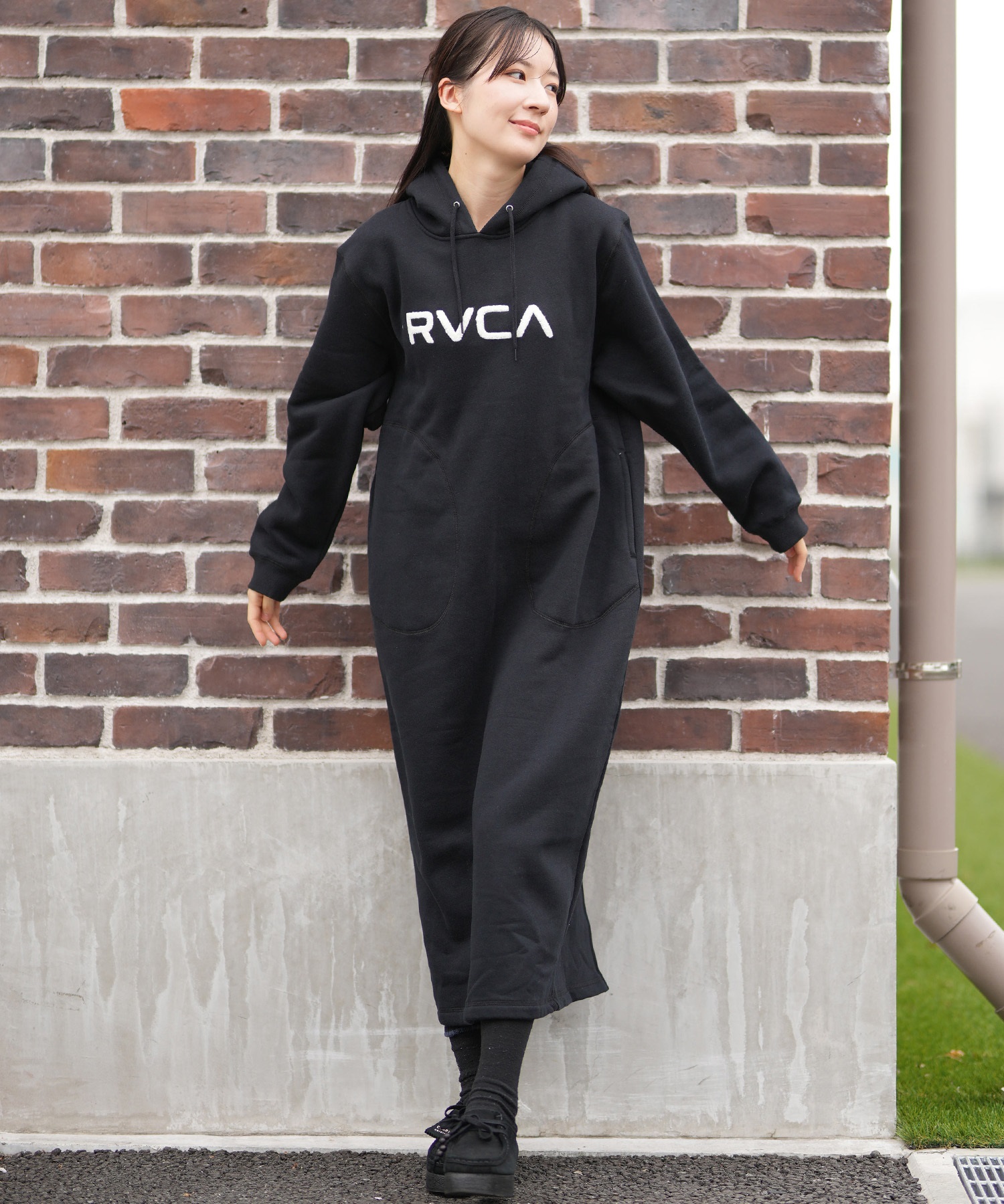RVCA ルーカ ワンピース レディース パーカー スウェット 裏起毛