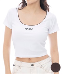 RVCA ルーカ 半袖 Tシャツ レディース リバーシブル クロップド丈 ショート丈 ロゴ BF043-210(CTF0-M)