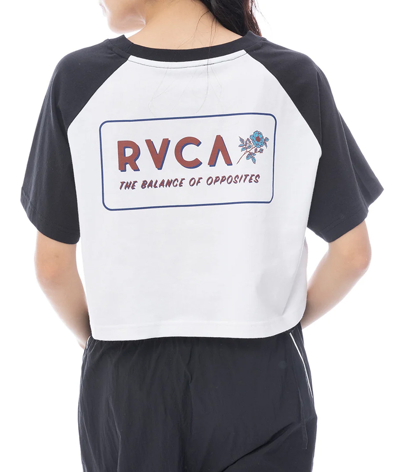 RVCA ルーカ 半袖 Tシャツ レディース クロップド丈 ラグラン